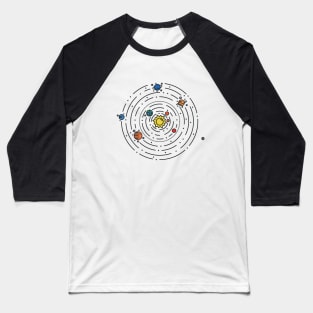 Solar System Planetary Chart Design Baseball T-Shirt